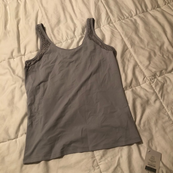 NWT Fabletics Demi tank gray/blue - Picture 2 of 4